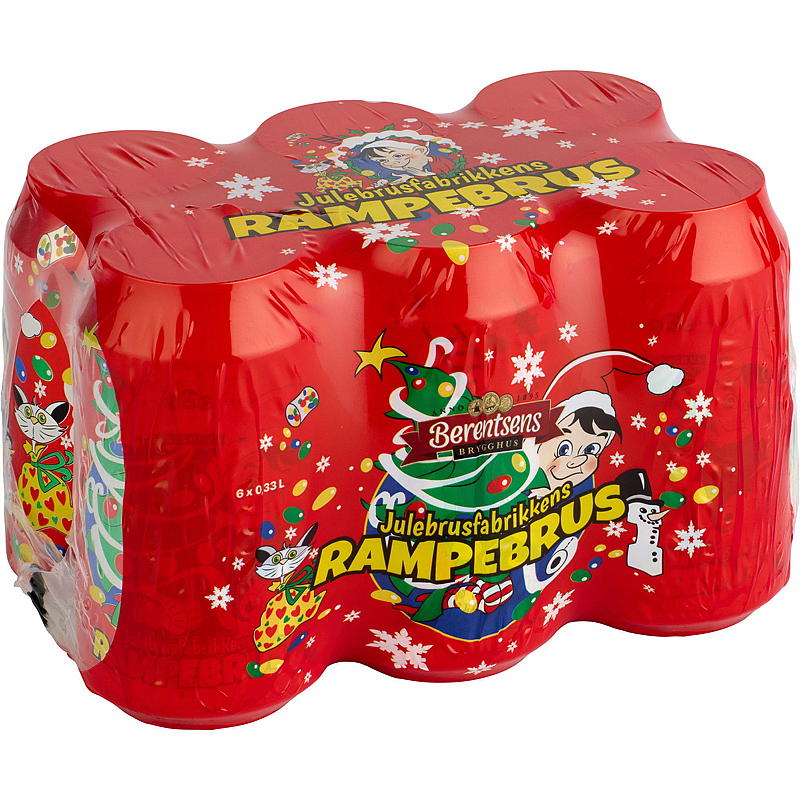 Julebrus m/sukker 6-pk 0,33 l boks Rampebrus