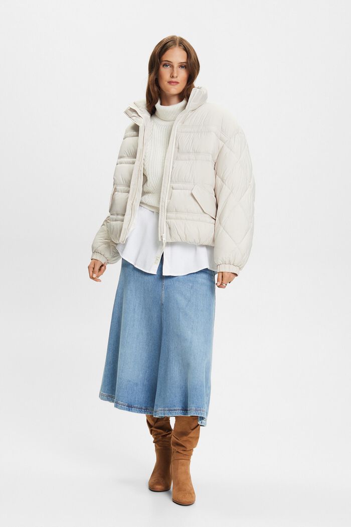 Rollkragenpullover aus Zopfstrick