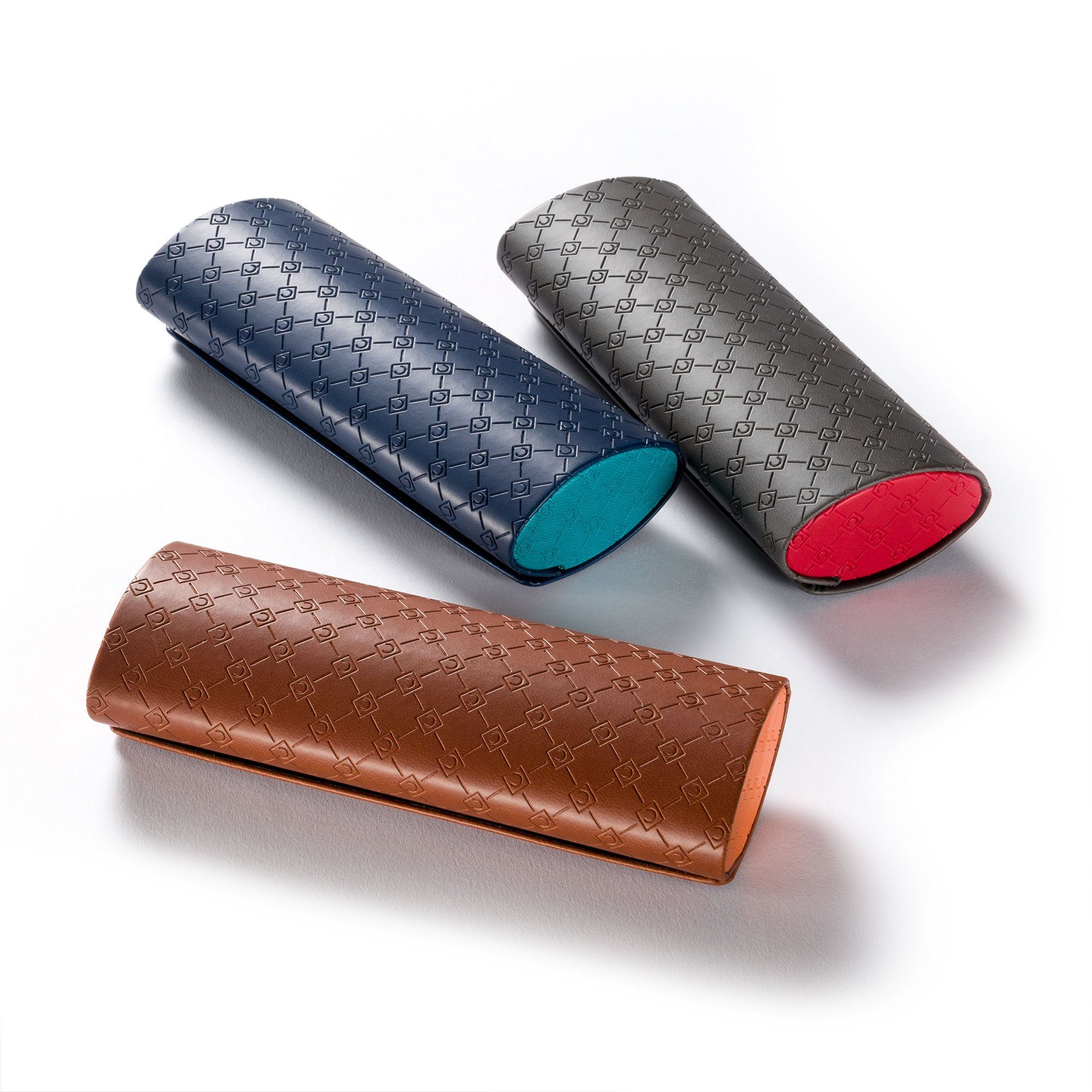 FEFI Brillenetui Hardcase in Leder-Optik, inklusive Mikrofasertuch