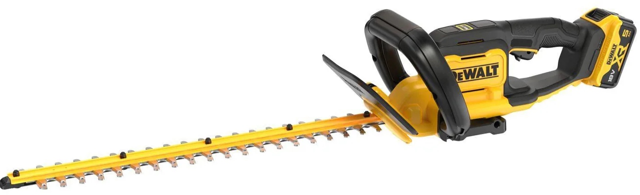 Taille-haie sans fil DeWalt DCMHT564P1-QW 55 cm 18 V XR, batterie 5,0 Ah et chargeur inclus dans la boîte