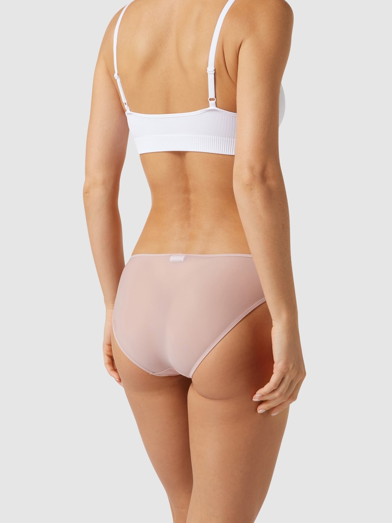 Slip mit Logo-Print in altrosa
