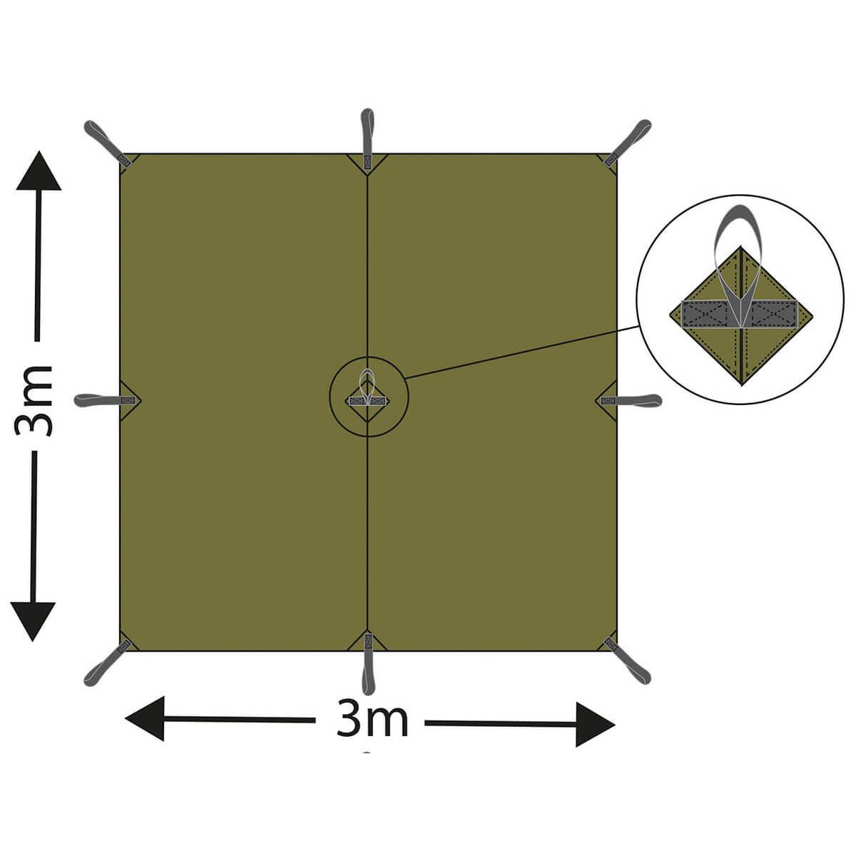 Mehrzweckplane Tarp Extreme 300 x 300 cm