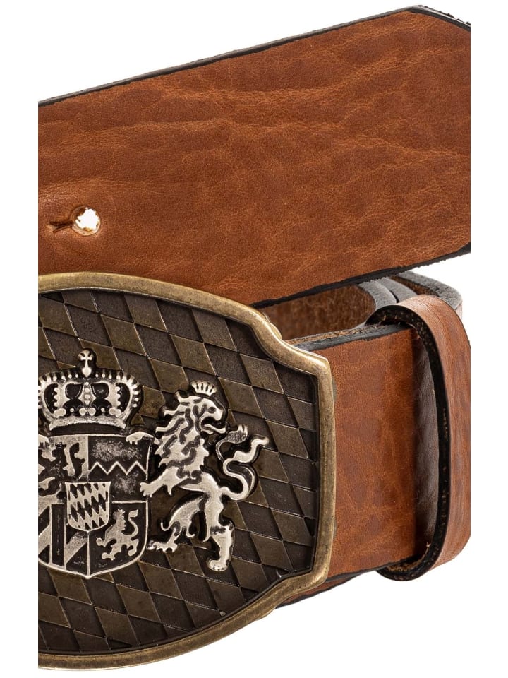 Manid Lederwaren Ledergürtel 7840S125 in mittelbraun günstig kaufen