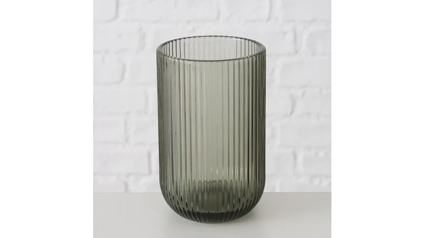 Boltze Trinkglas Rigano 13cm Dunkelgrau