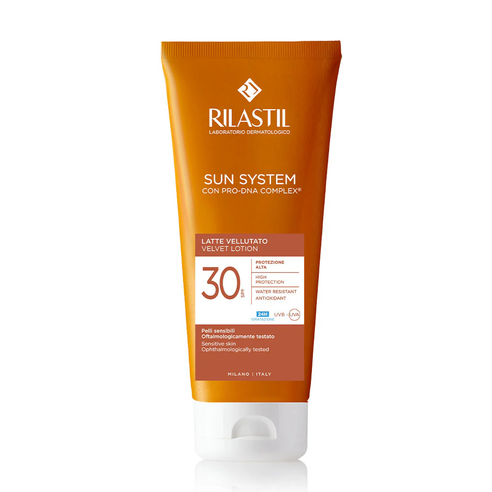 Sun System Velvety Milk SPF30 - Leche solar corporal de alta protección, leche solar facial de alta protección.