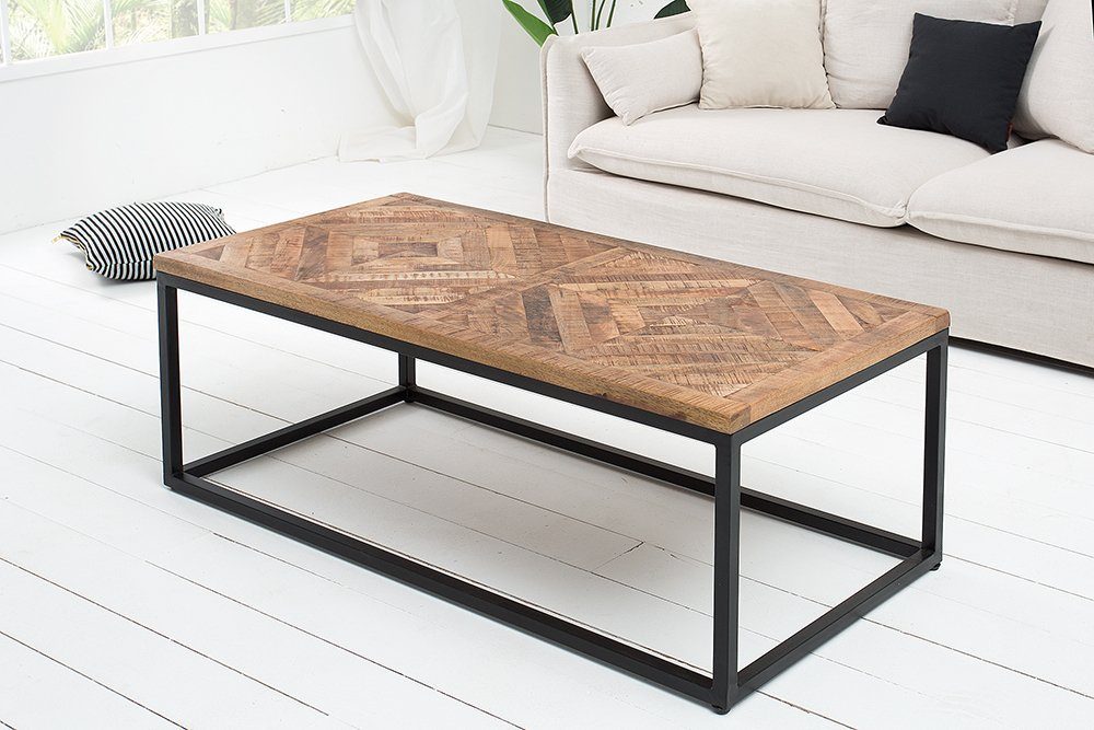 riess-ambiente Couchtisch INFINITY HOME 100cm natur, Wohnzimmer · Massivholz · eckig · Industrial · Metall