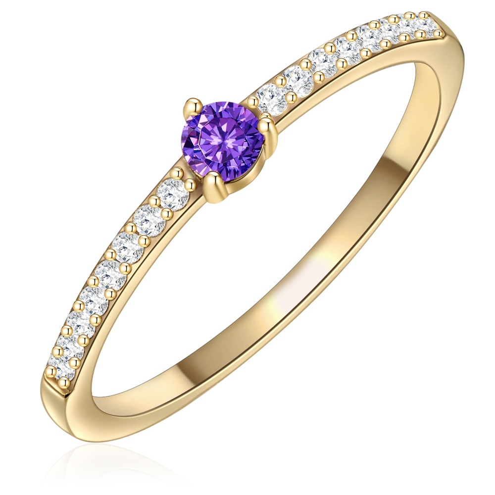 Glanzstücke München Bague en argent Argent sterling Oxyde de zirconium (CZ) en Or jaune Bague