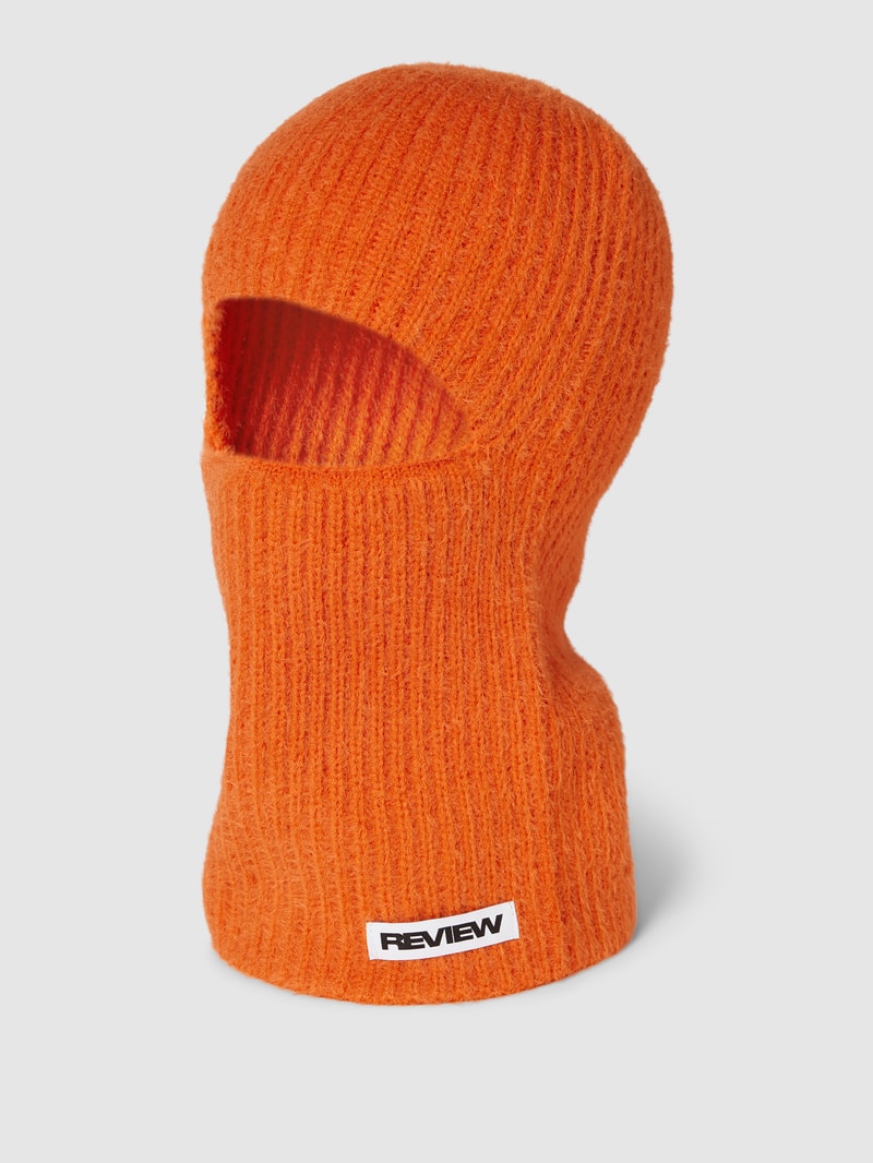 Sturmhaube mit Label-Detail in orange