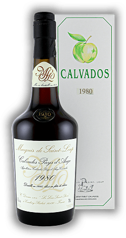 Marquis de Saint-Loup, Pays d'Auge 1980 Marquis de Saint-Loup, Pays d'Auge 1980 Ein exquisiter Jahrgangs Calvados von 1980. Jahrgang 1980 - 0,7	 Liter - Vol 42%