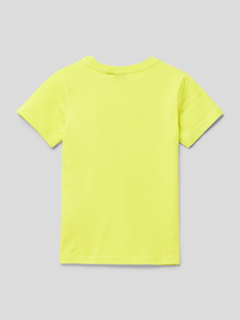T-Shirt mit Motiv-Print in hellgelb