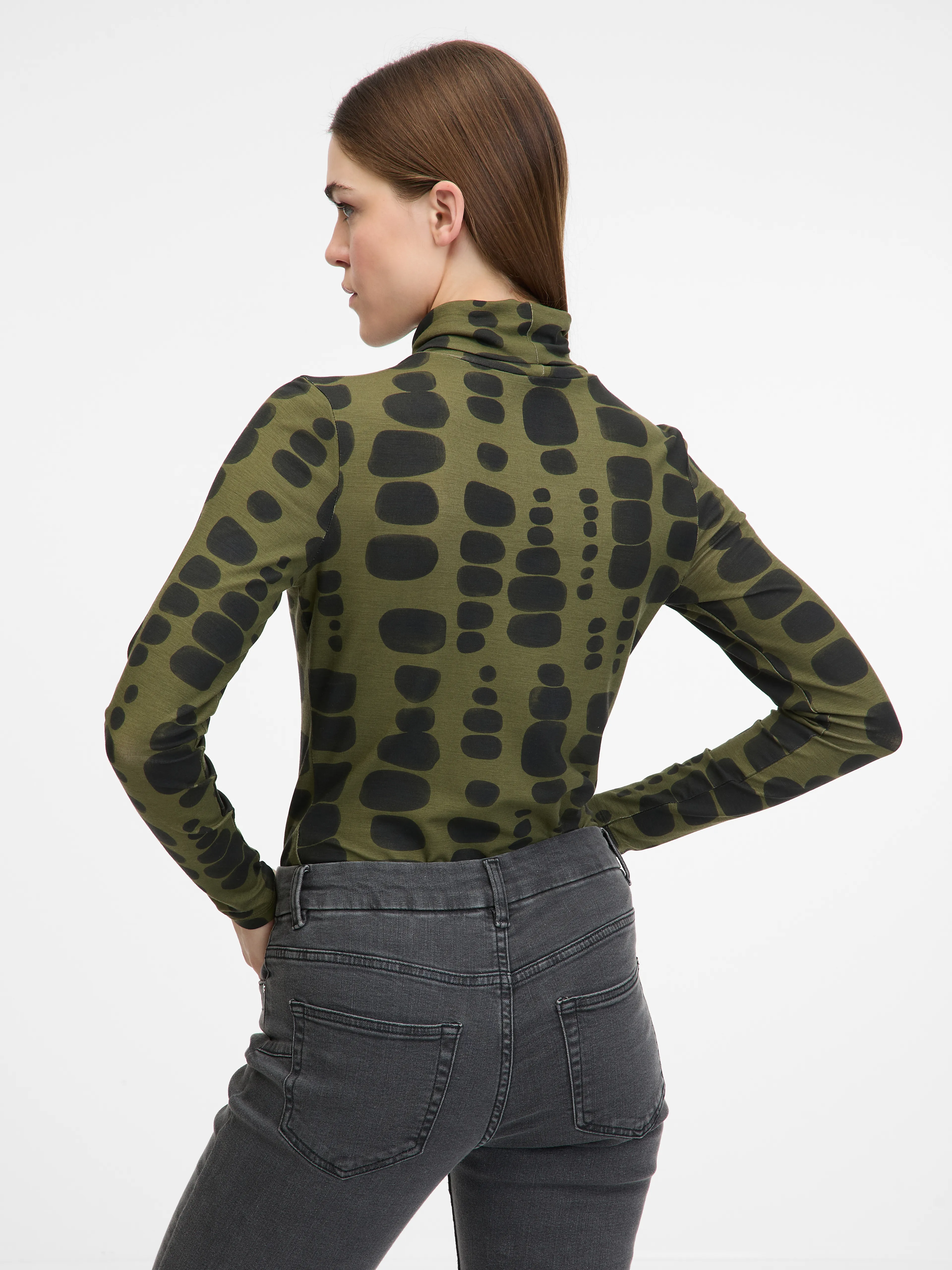 Grünes Damen-Langarm-T-Shirt ORSAY