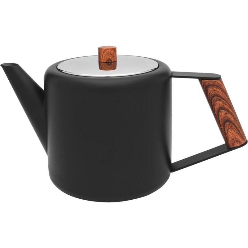 Bredemeijer Teekanne Boston 1,1l schwarz matt Holzoptik    111004