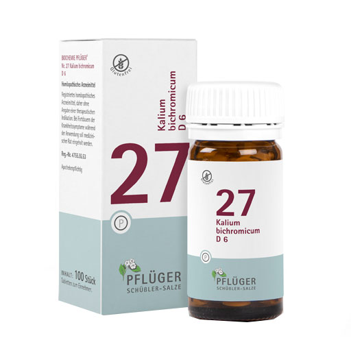 BIOCHEMIE Pflüger 27 Kalium bichromicum D 6 Tabl.  100 St  Tabletten