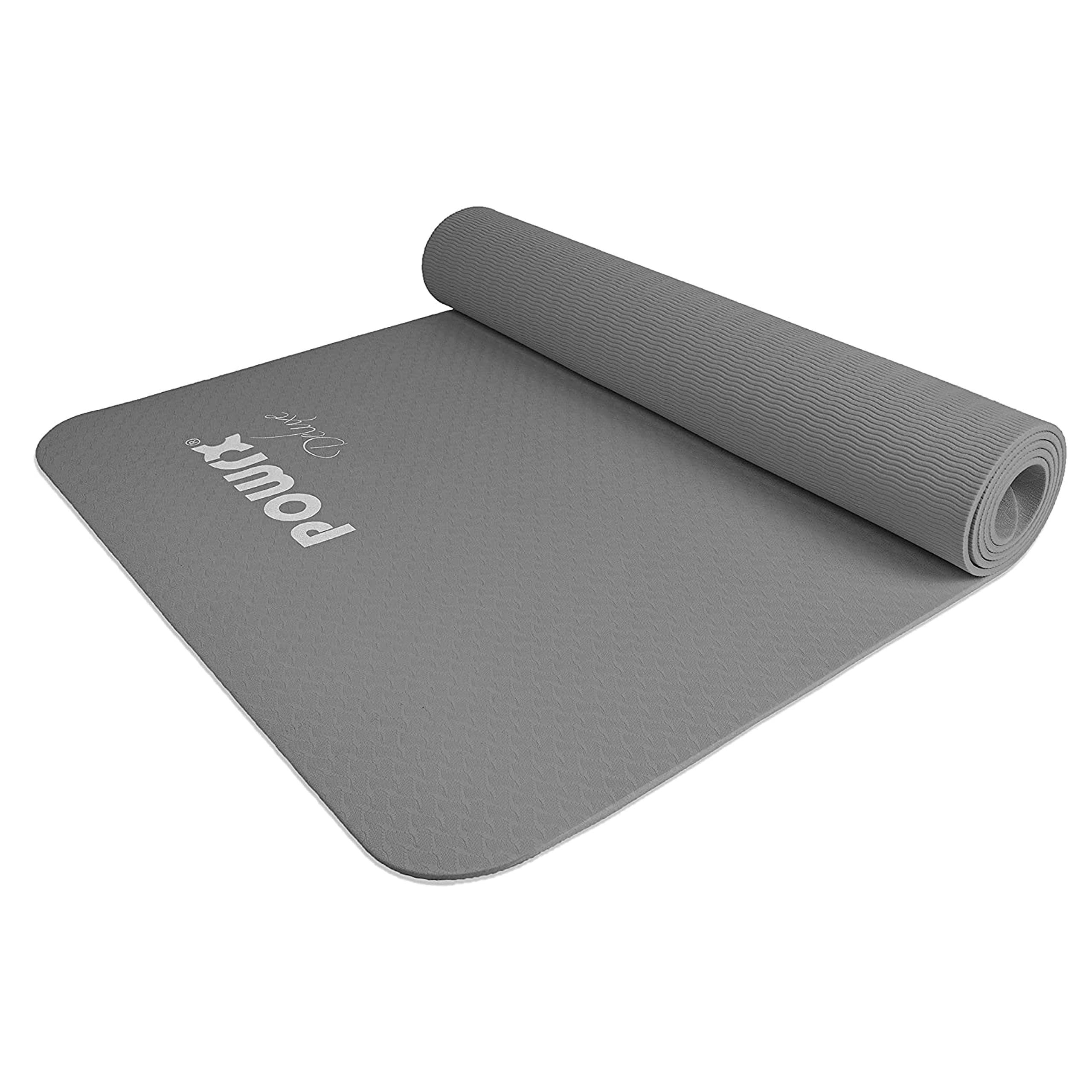 POWRX Yogamatte Yogamatte Deluxe Grau 173x61x0,5cm, Cool Gray
