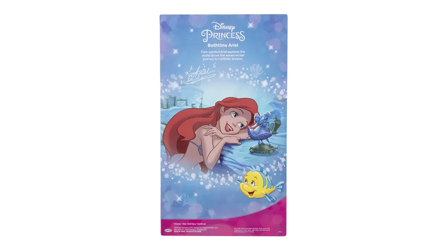 Jakks Pacific -  Prinzessin - Arielle mit Schwanzflosse und Haarbürste 35 cm
