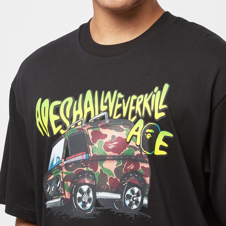 A Bathing Ape Car Graphic Tee M Black