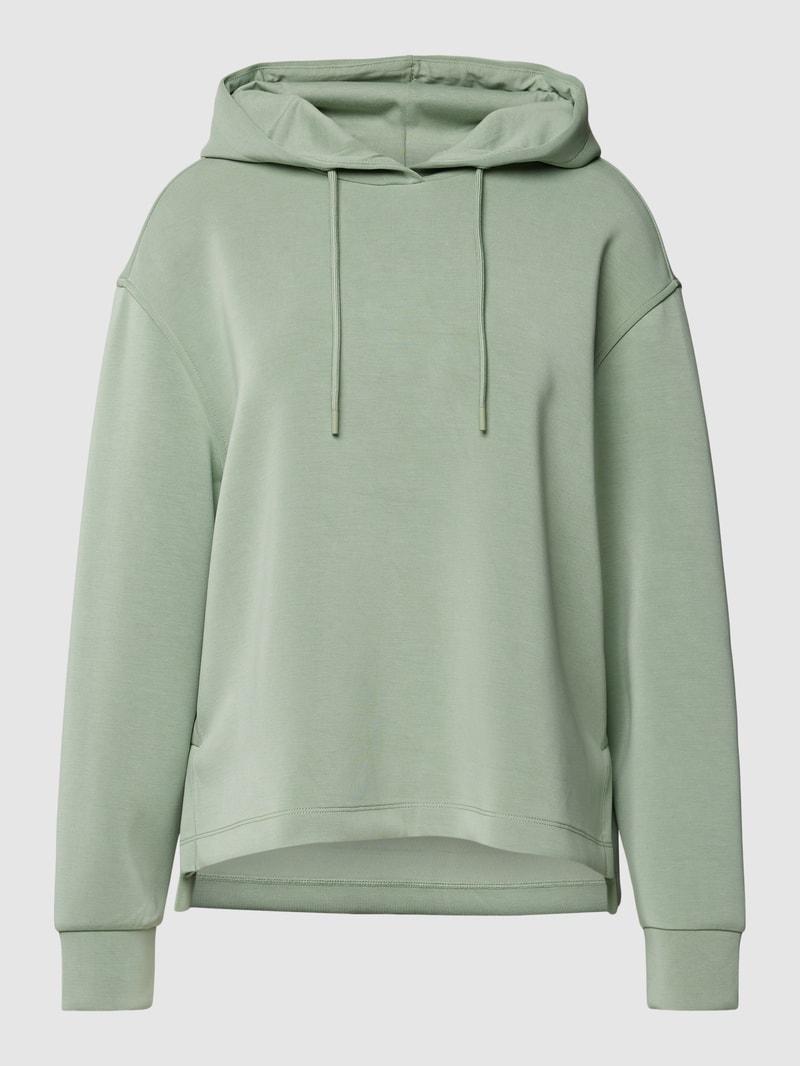 Hoodie mit Tunnelzug Modell 'Peach' in hellgrün