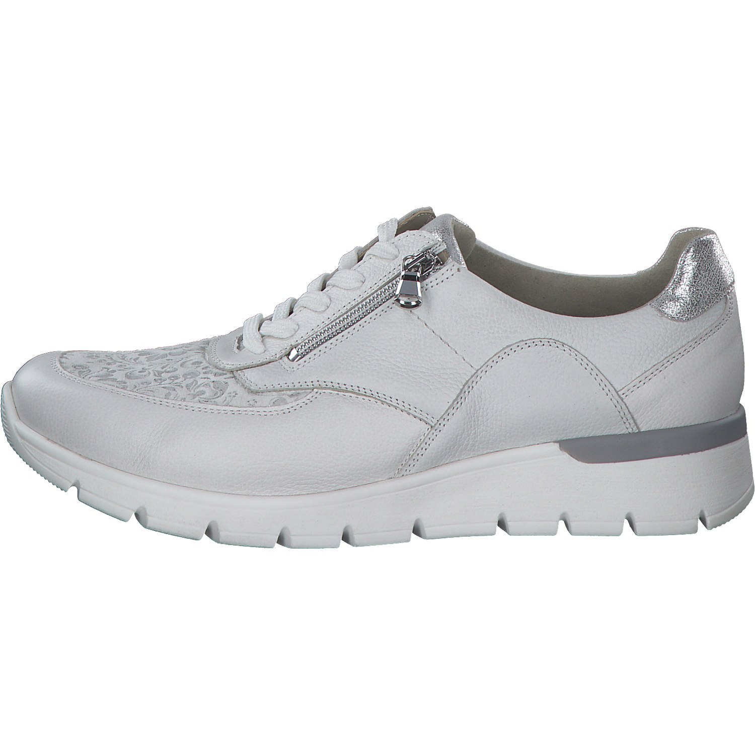 Waldläufer Ramona 626K02, Schnürschuhe, Damen, WEISS WEISS SILBER