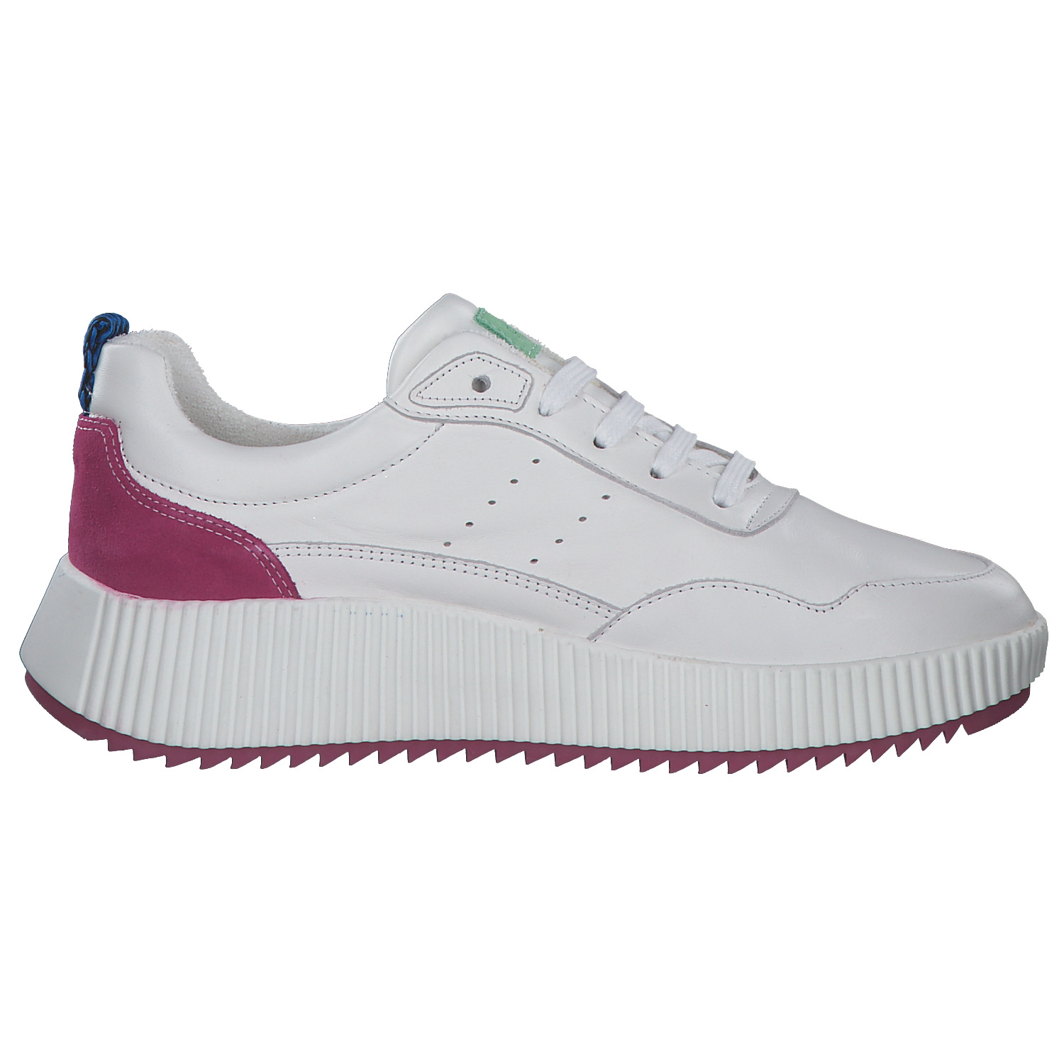 Palado PA 0035, Schnürschuhe, Damen, Weiß/Grün/Pink