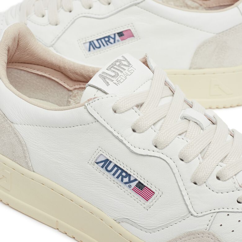 Autry Medalist Low goat/suede wht/white