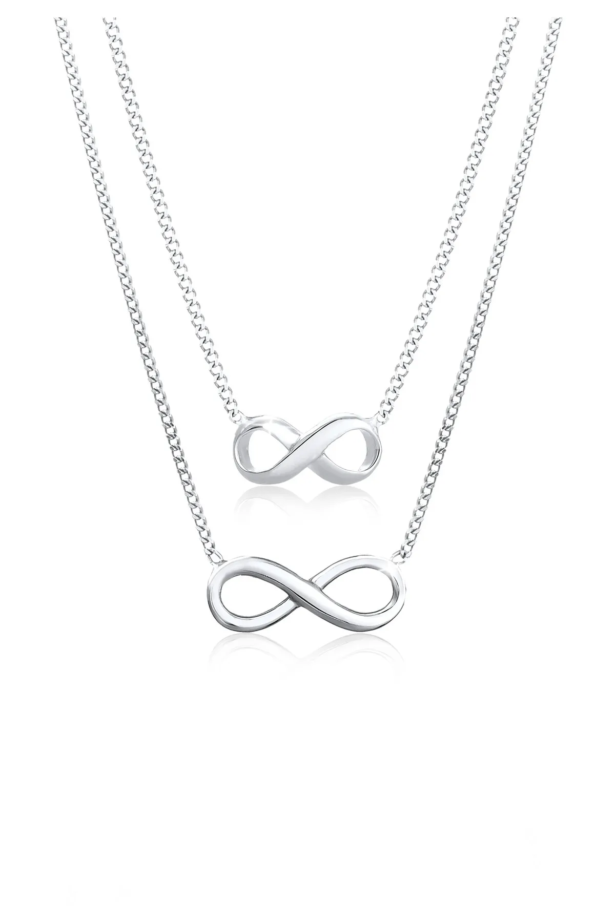 ELLI  Halskette Infinity Mutter Tochter 2er Set 925 Silber