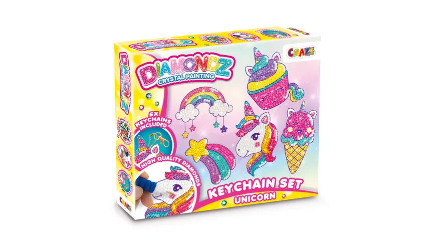 DIAMONDZ CRYSTAL PAINTING Keychain Set Unicorn