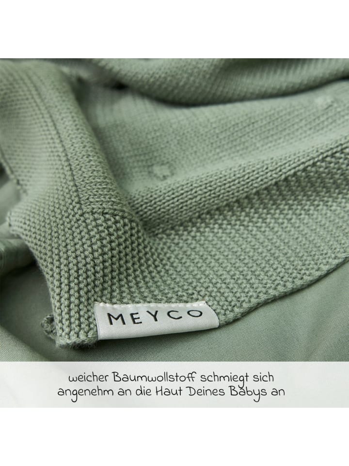 Meyco Kuscheldecke 75 x 100 cm - Mini Knots - in gruen günstig kaufen onesize