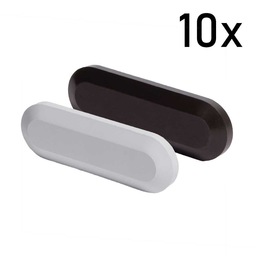 Inovatec GmbH Fenster 10 x Wasserschlitzkappe rund für Fenster, B 45mm x H 15 mm Wasserkappen