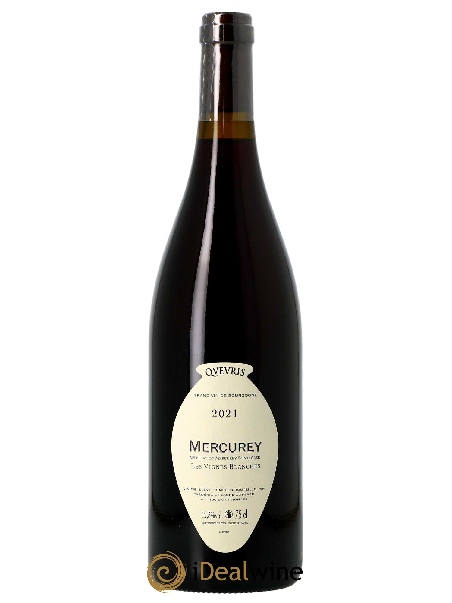 Mercurey Les Vignes Blanches Qvevris Domaine de Chassorney - Frédéric Cossard  2021 - Lot de 1 Bouteille