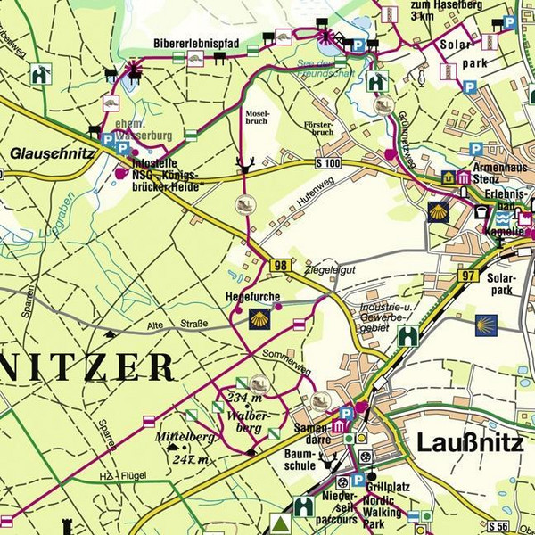 Großenhainer Pflege - Dresdner Heidebogen - Der Schraden 1 : 50 000 - Wanderkarte