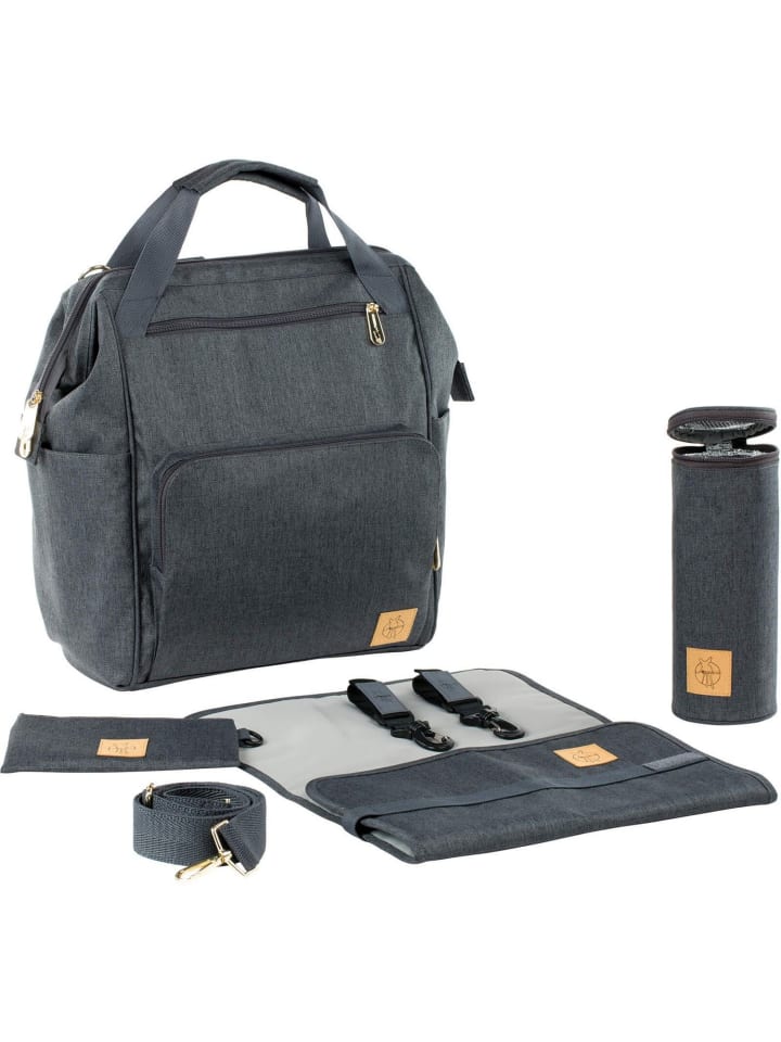 Lässig Wickelrucksack - Goldie Backpack, Anthracite in Grau günstig kaufen onesize