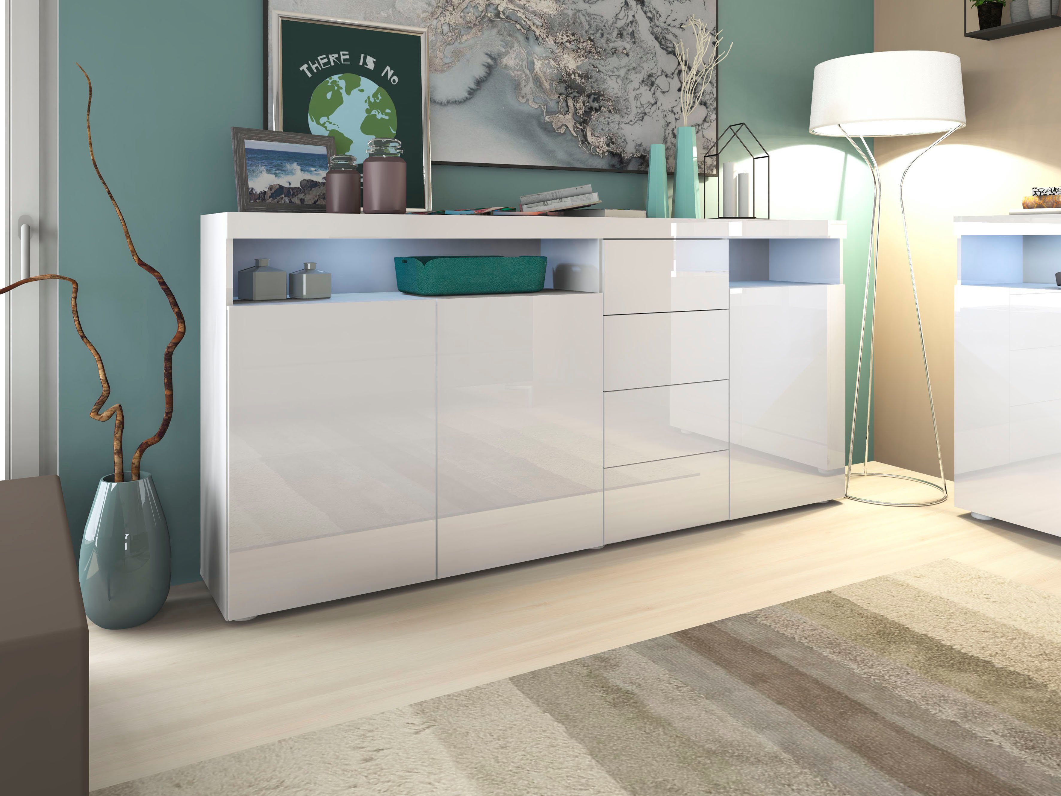 borchardt Möbel Highboard Kapstadt, Breite 200 cm