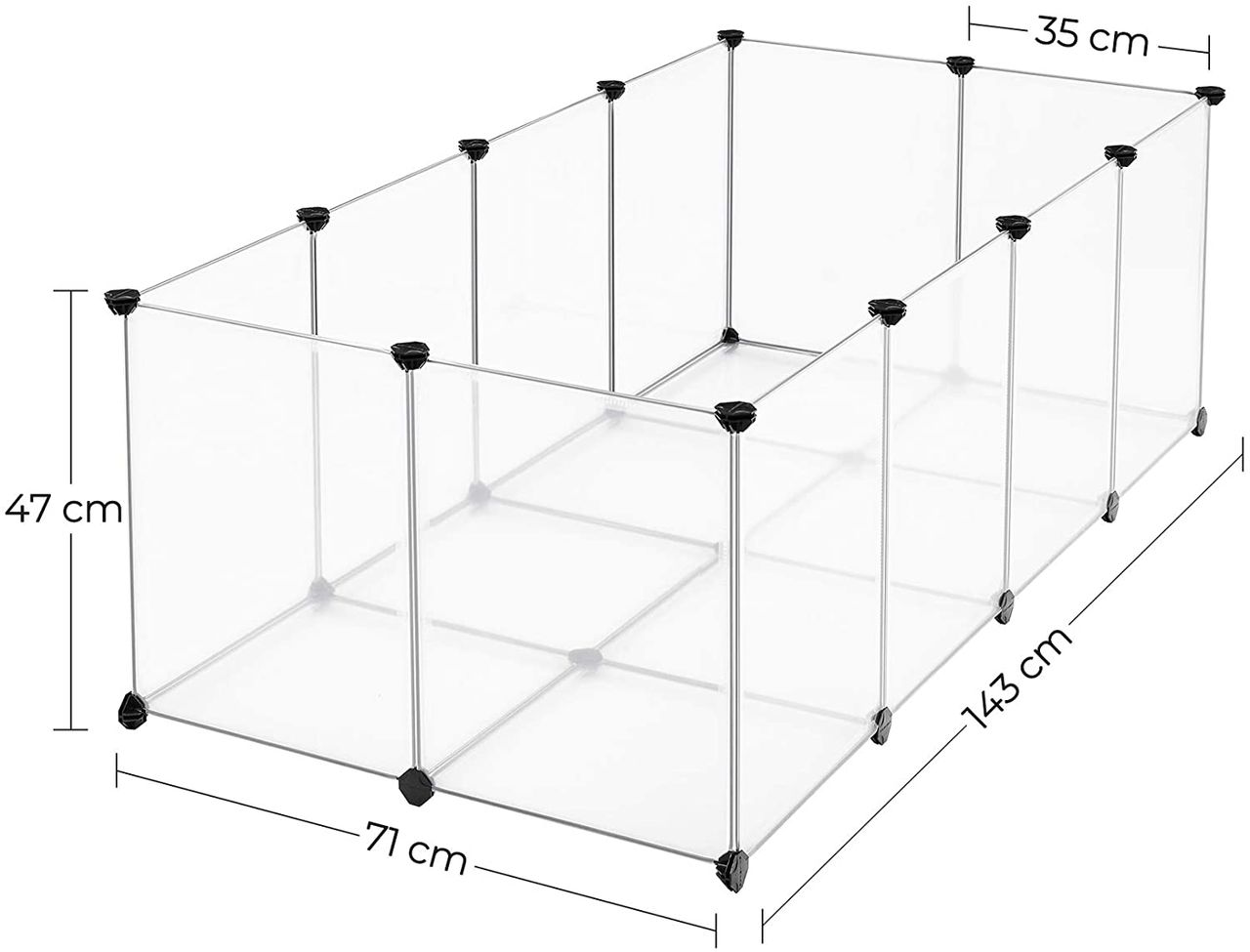 Songmics Freigehege mit Bodenplatten
