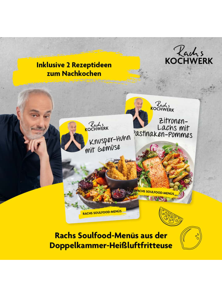 MAXXMEE Rachs KOCHWERK Heißluft-Fritteuse Doppelkorb 2x 3,5l - schwarz günstig kaufen onesize