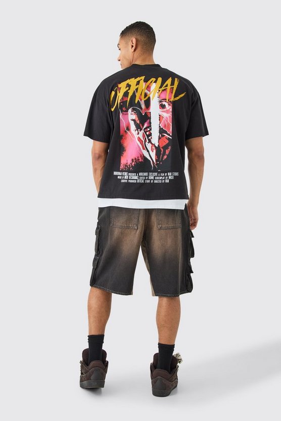 Jeansshorts mit Cargo-Taschen