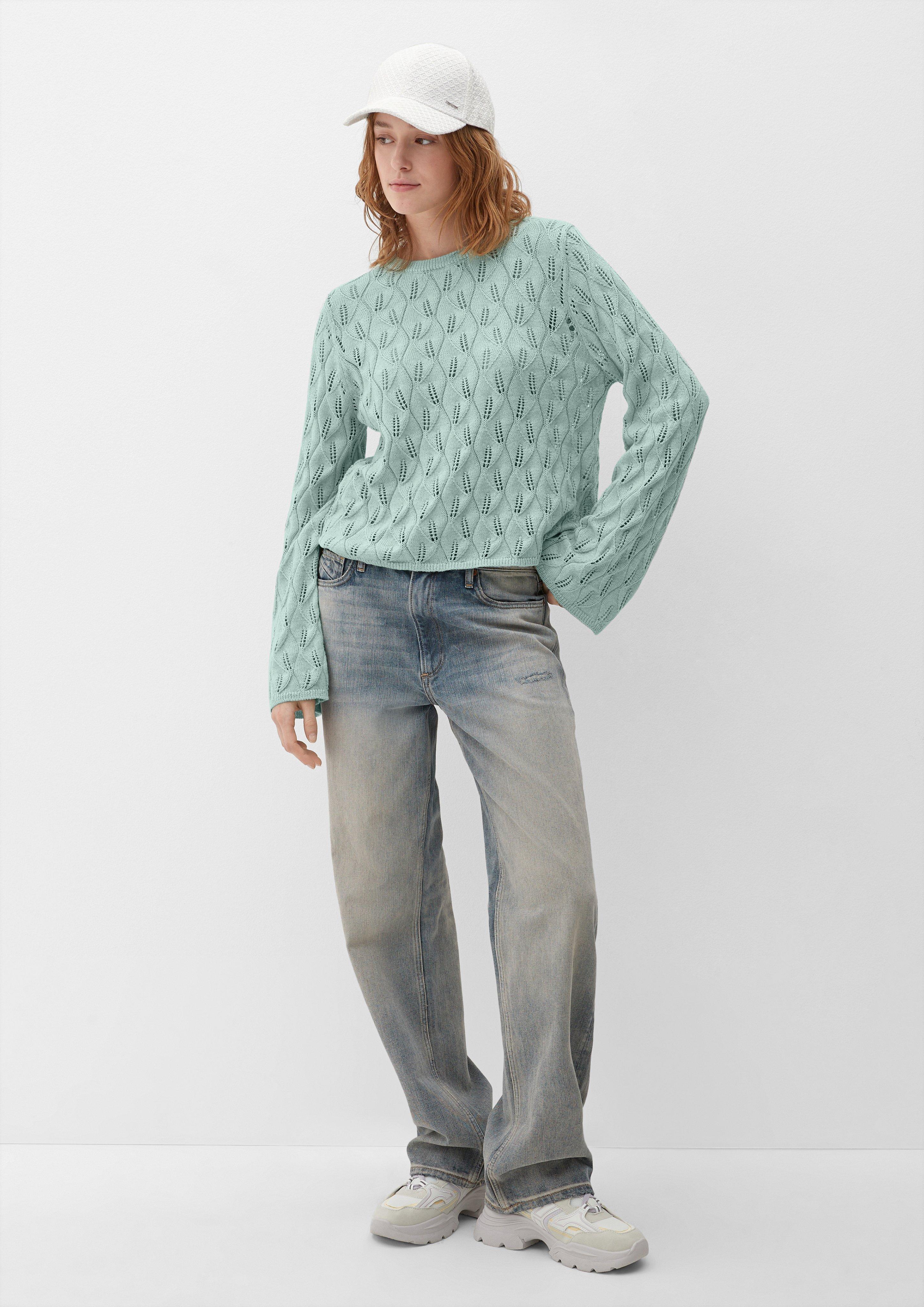 Strickpullover mit Ajourmuster  2127114-60W0