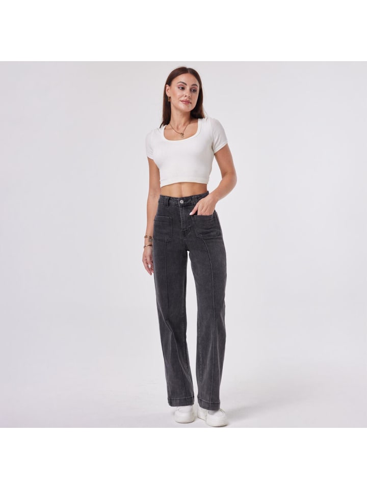 Ital-Design Jeans in Schwarz und Grau günstig kaufen