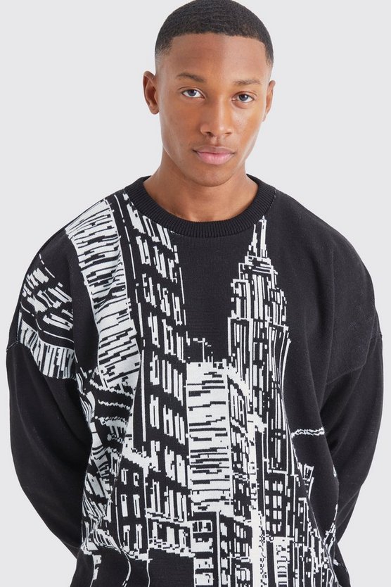Oversize Pullover mit Print