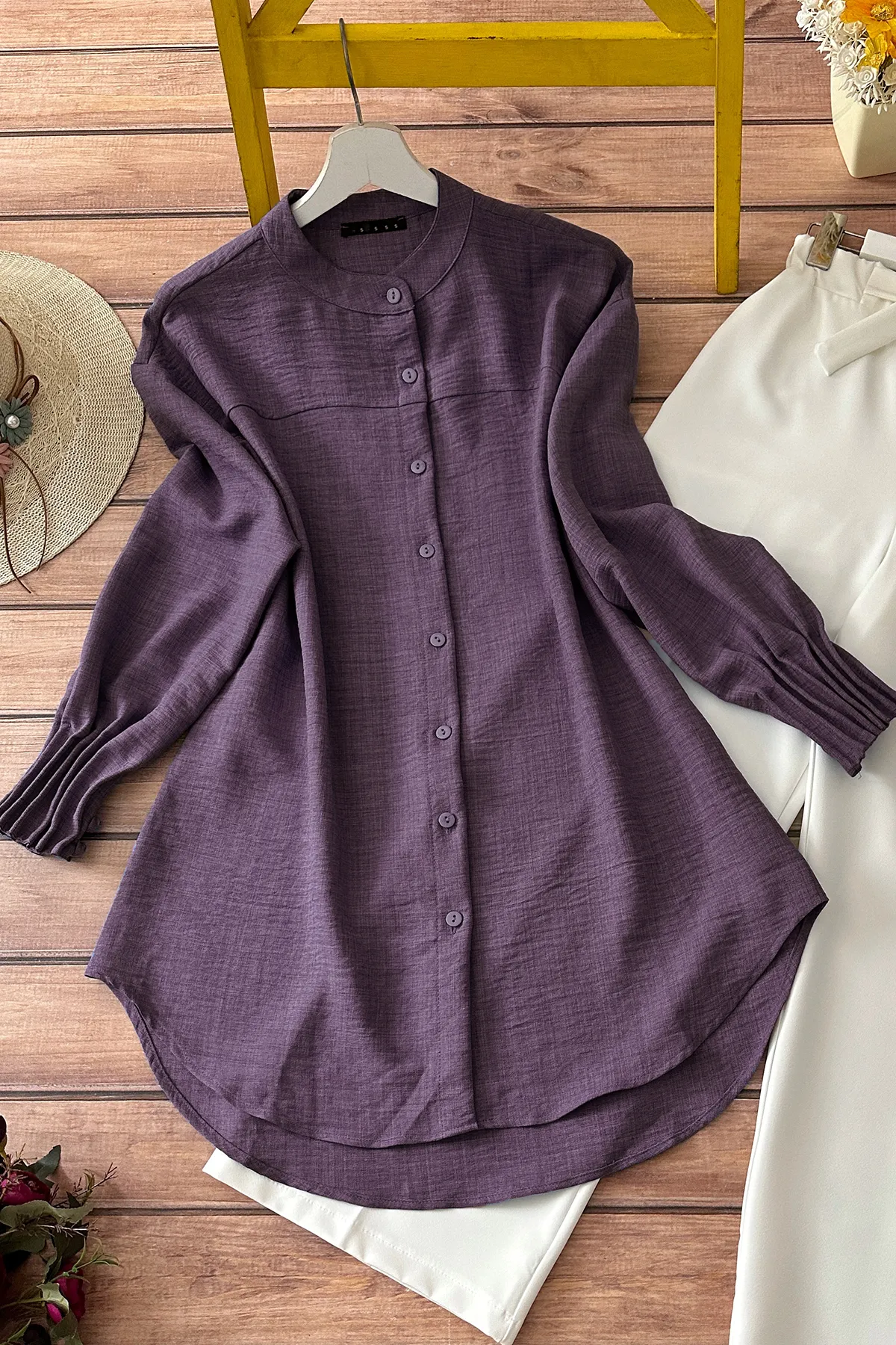 MODAQU  Tunika - Lila - Relaxed Fit