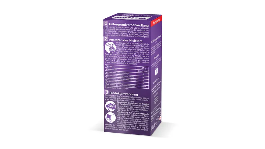 Metylan Tapetenkleister Vinyl & Spezial Pulver 180g 180 g