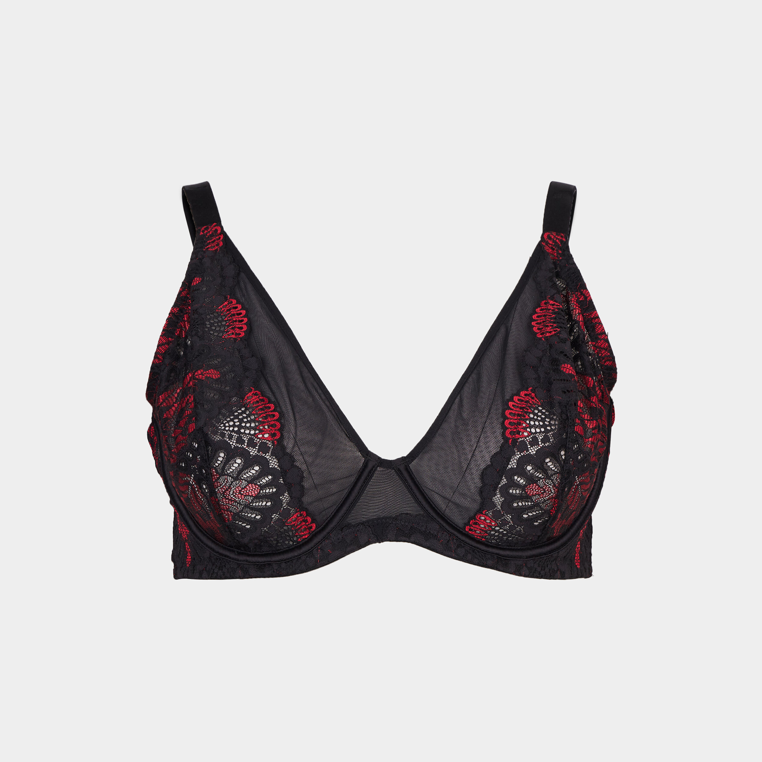 Soutien-gorge emboîtant dentelle rose framboise femme grande taille | La Halle
