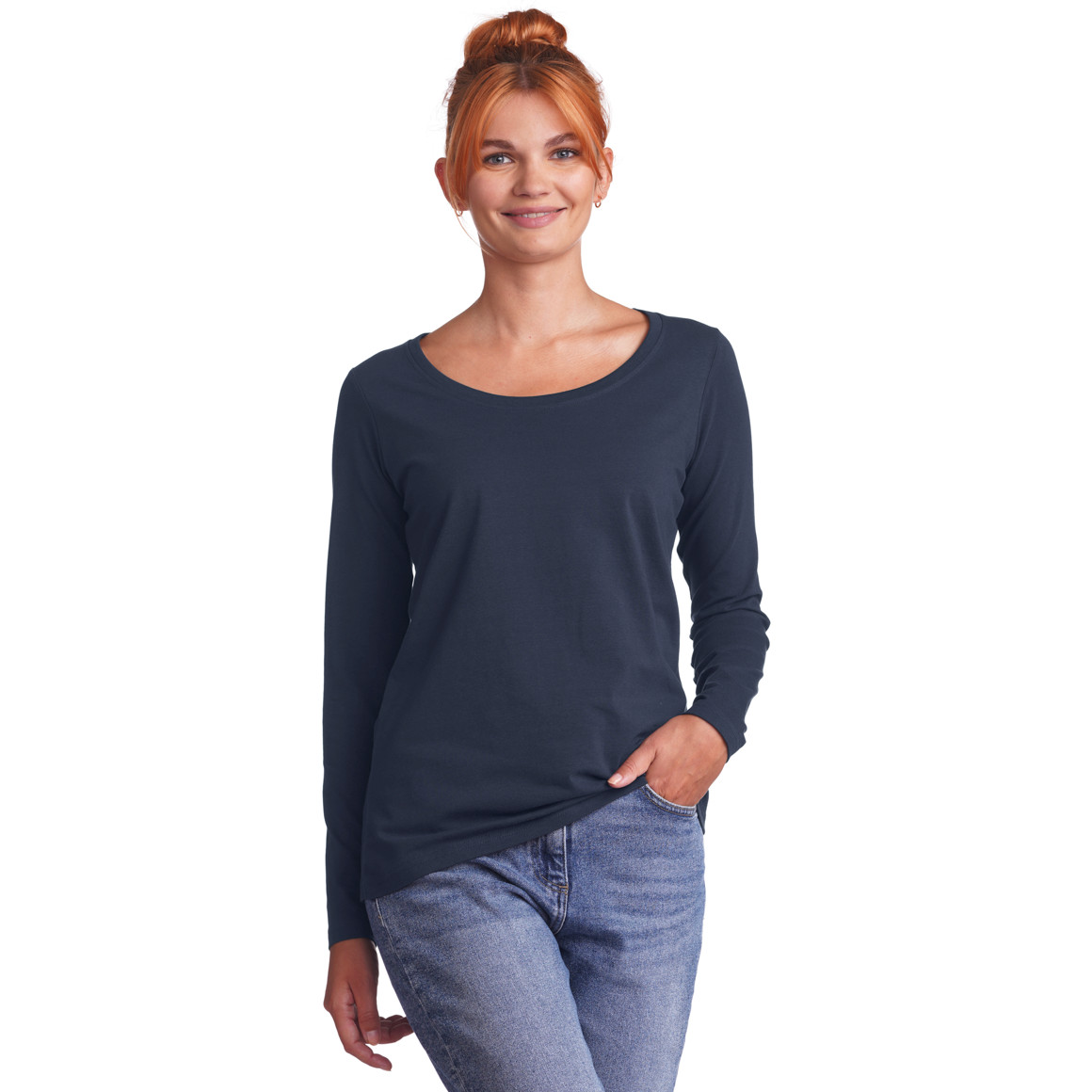 2 Damen Langarmshirts im Basic-Style