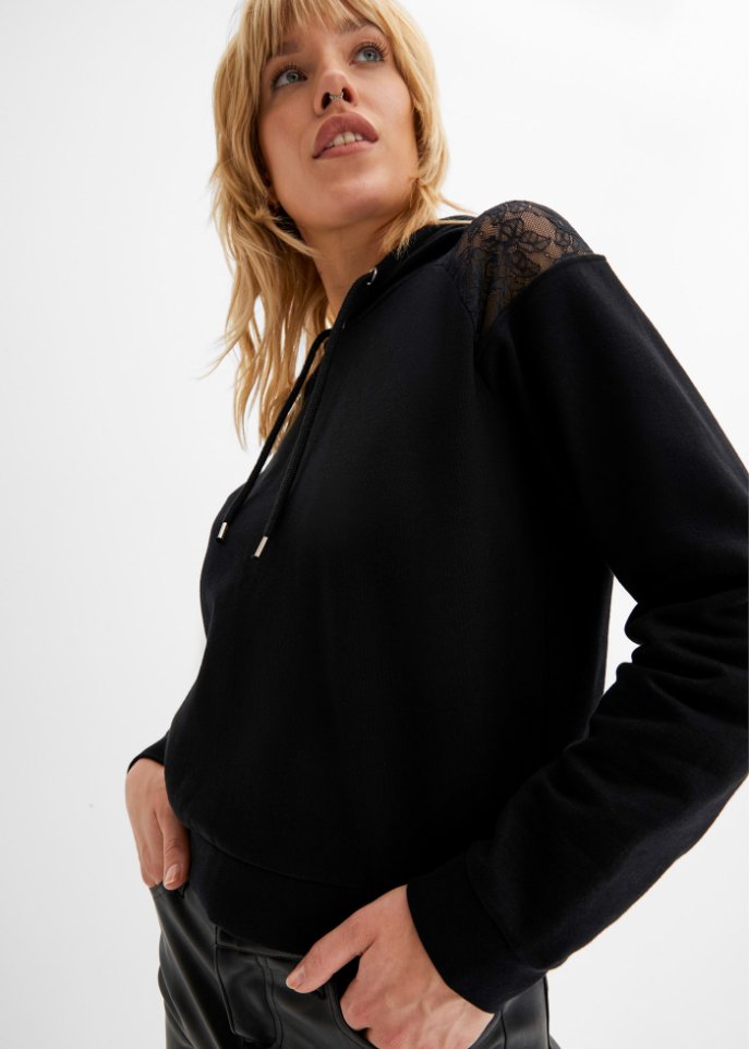 Sweatshirt mit Spitze