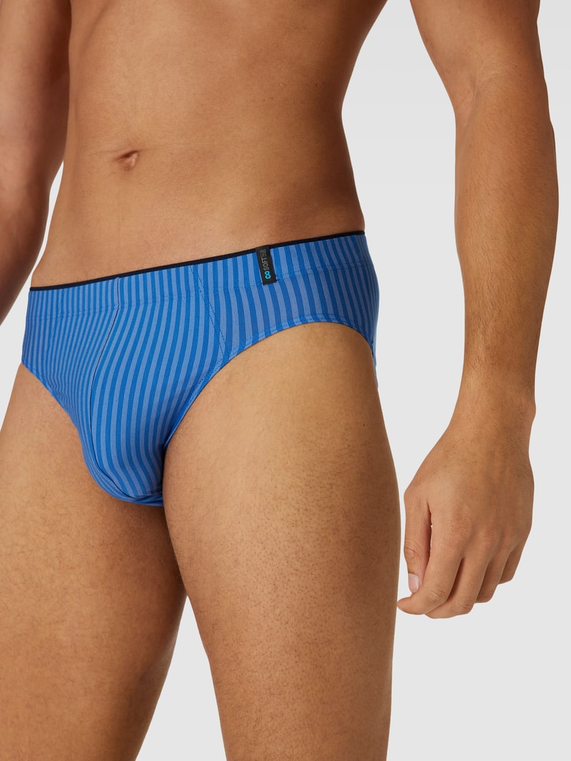 Slip mit Streifenmuster Modell 'Supermini' in bleu