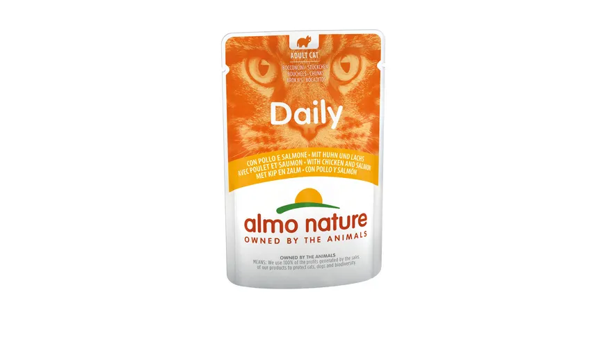 almo nature Katzennassfutter Cat Daily Menu Huhn + Lachs 70 g
