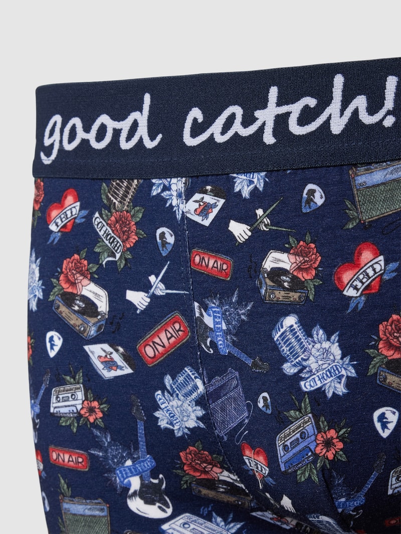 Boxershorts mit elastischem Logo-Bund in dunkelblau