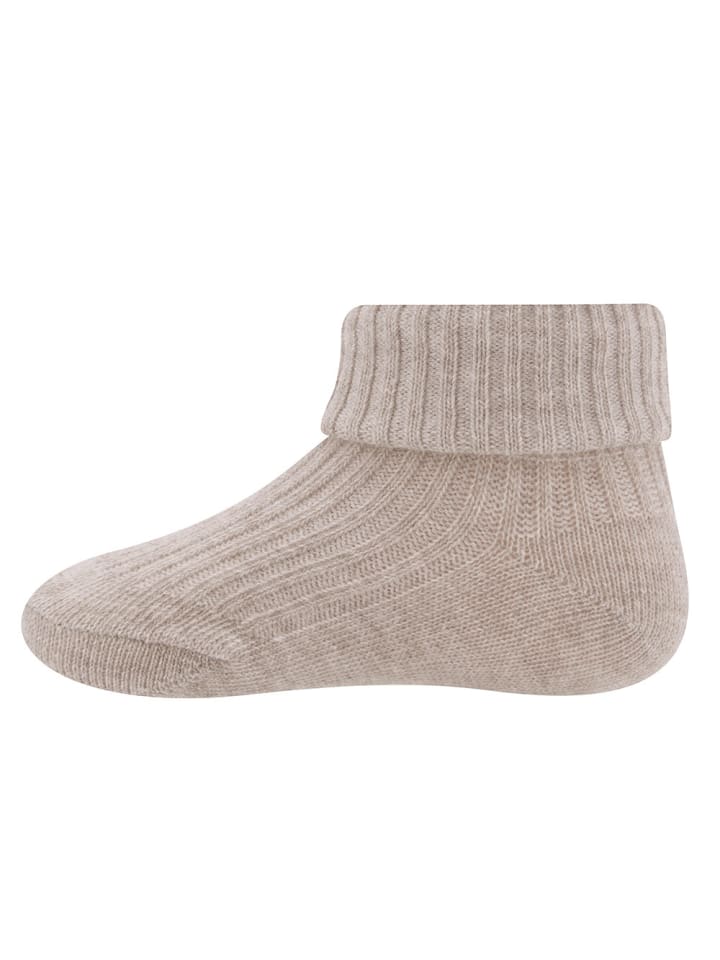 ewers 3er-Set Socken Rippe/Umschlag in marine-schilf-beige günstig kaufen