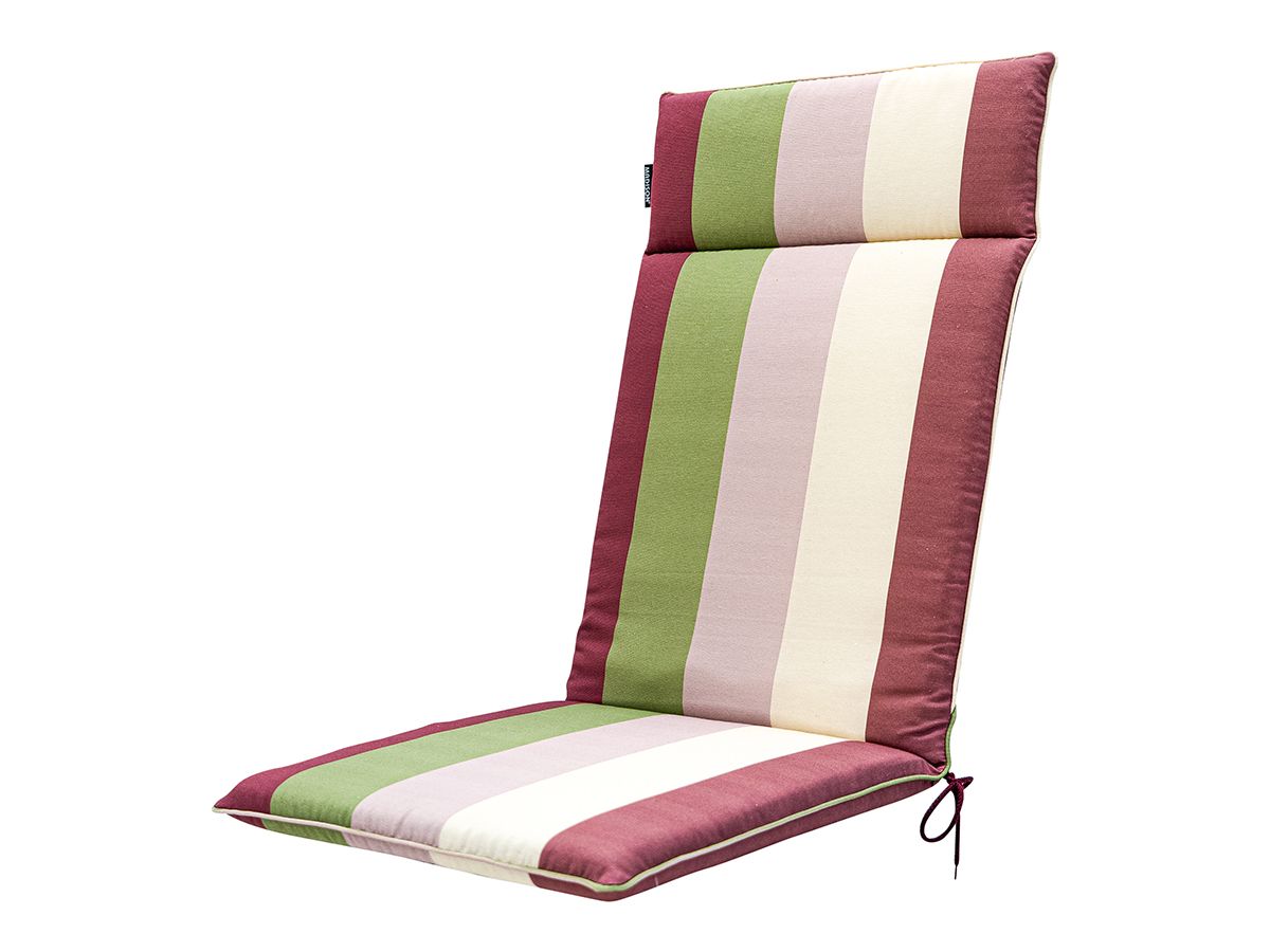 Madison Vivero Bordeaux 120 x 50 Gartenstuhlkissen mit hoher Rückenlehne
