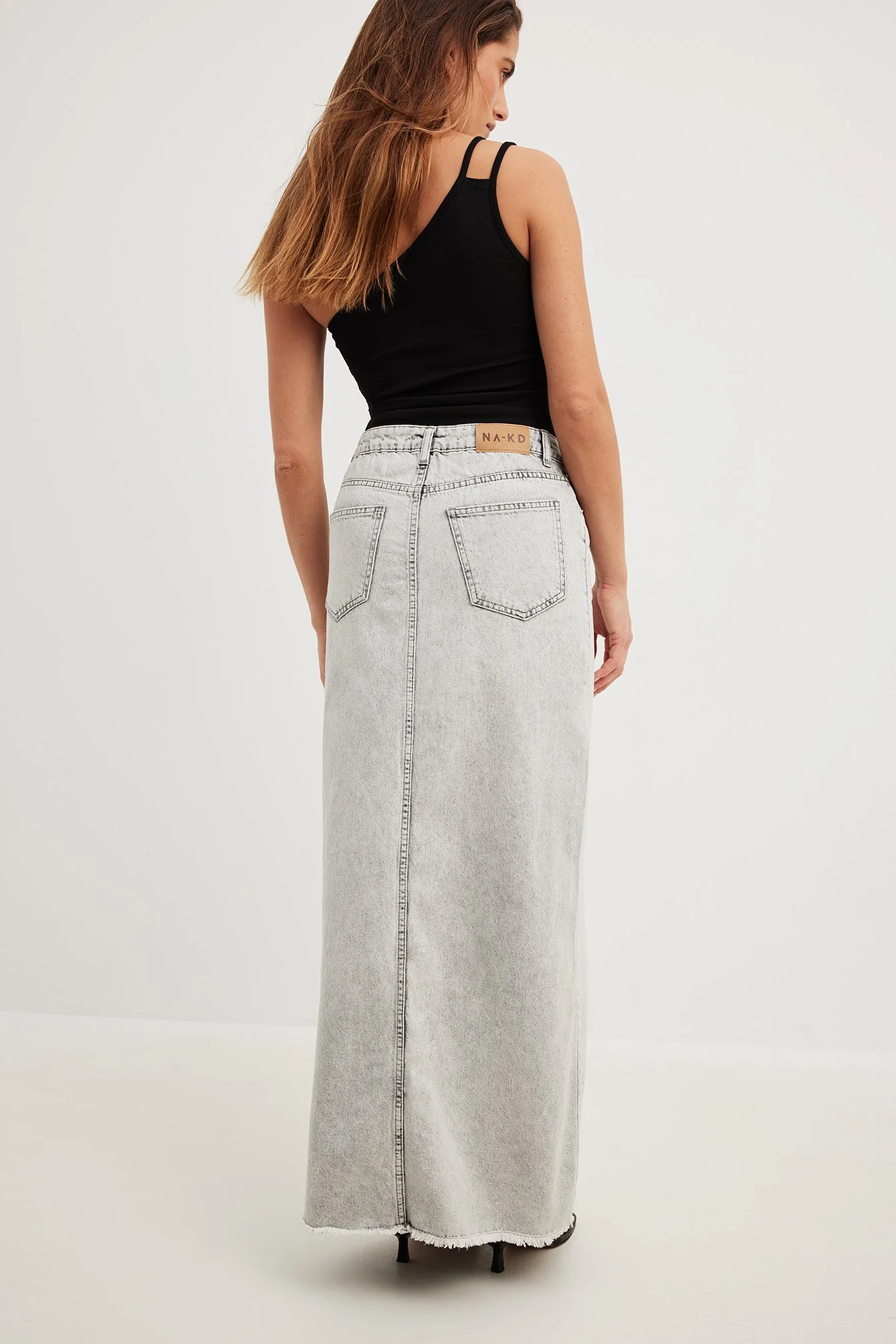 Weiter Maxirock aus Denim