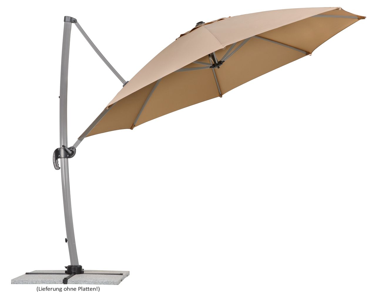 Schneider Schirme Schneider Ampelschirm RHODOS RONDO ca. 350 cm Ø, sand